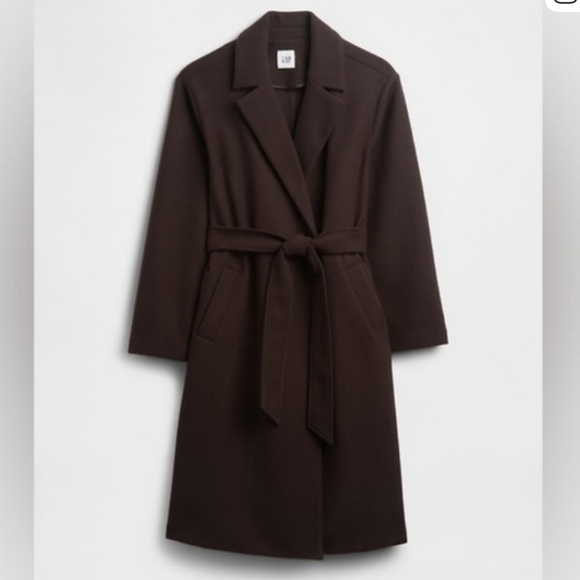 GAP Jackets & Blazers - NWT GAP Factory Relaxed Wrap Top Coat Terra Brown